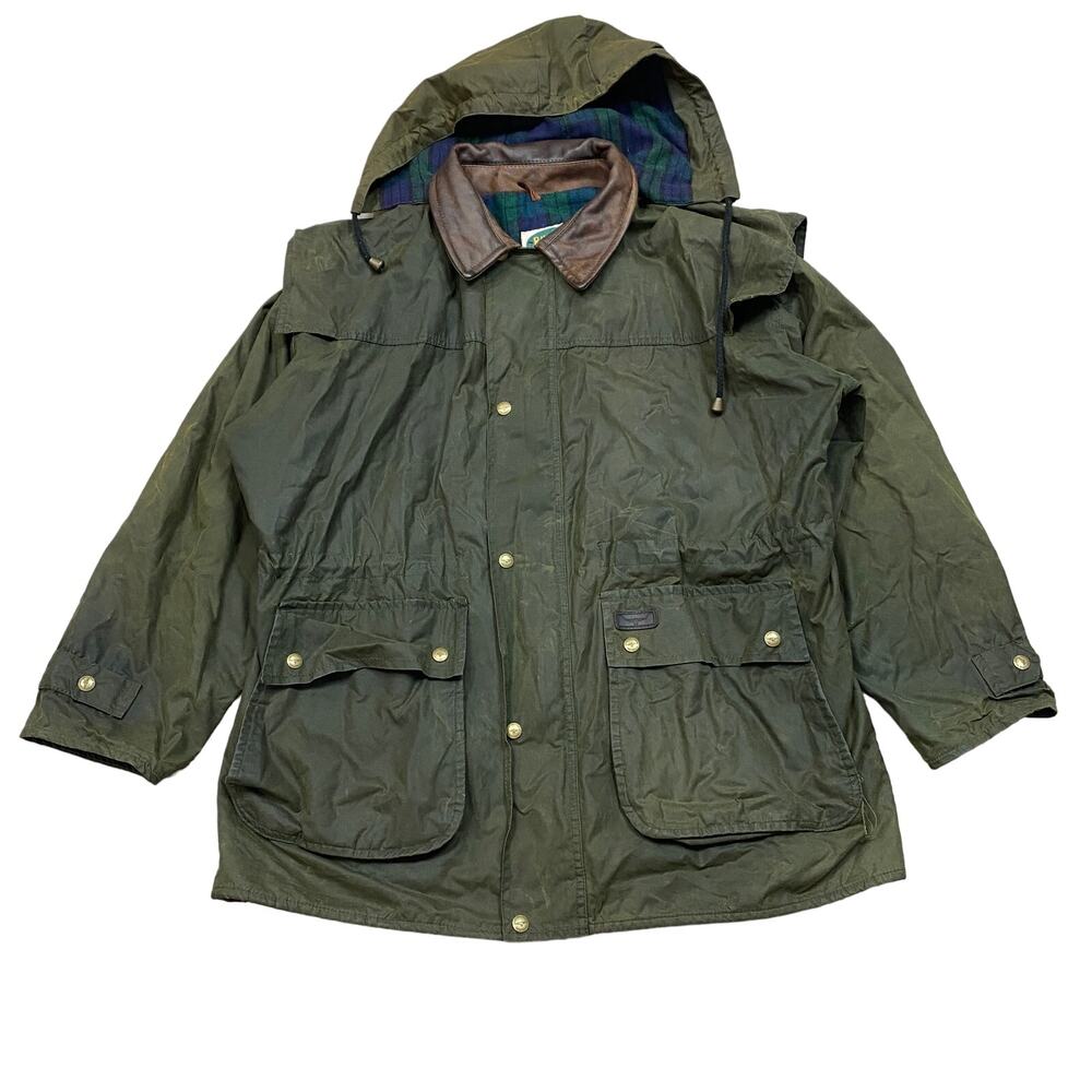 Vintage RM Williams Wax Oilskin Wool Lined Jacket Men's M